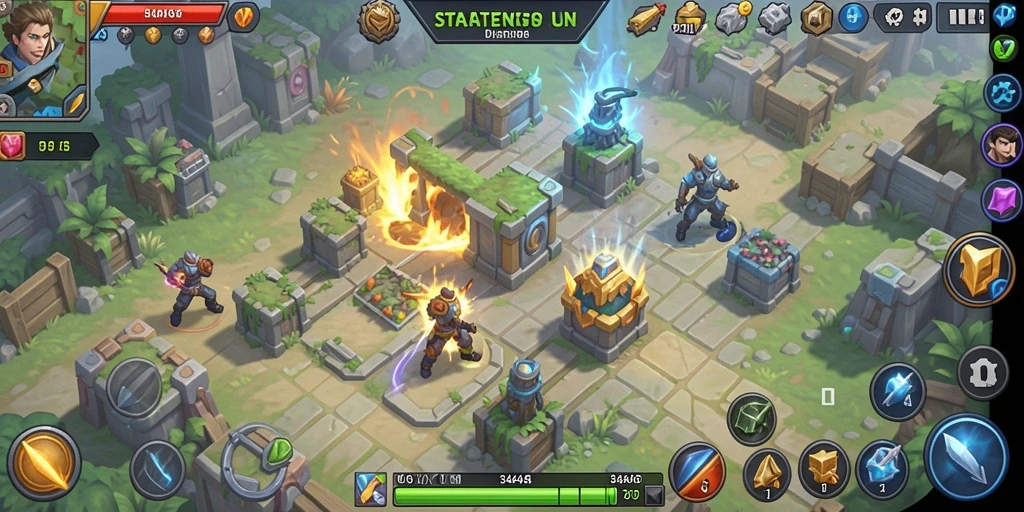 Tampilan menarik dalam permainan Tower Defense yang mendebarkan.