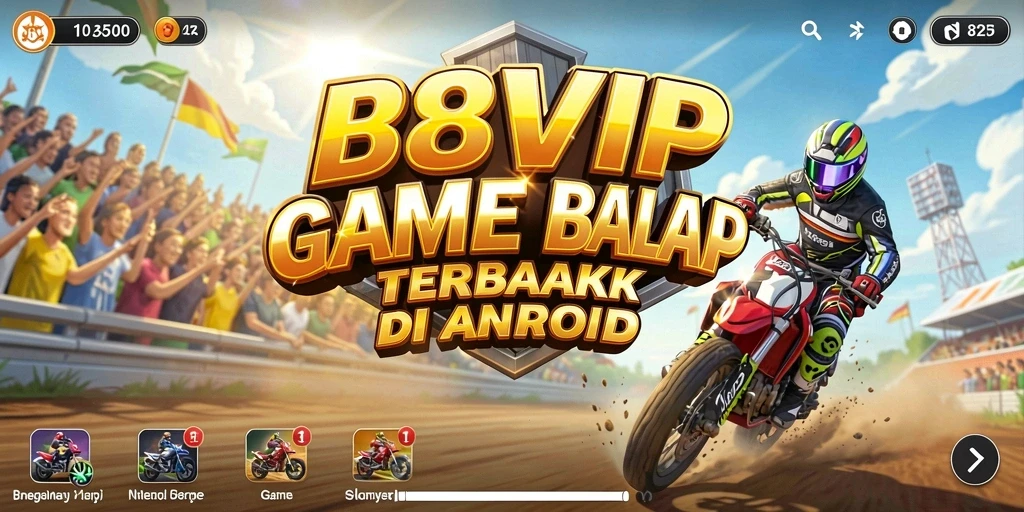 Gameplay balapan B8VIP yang intens dan menarik.