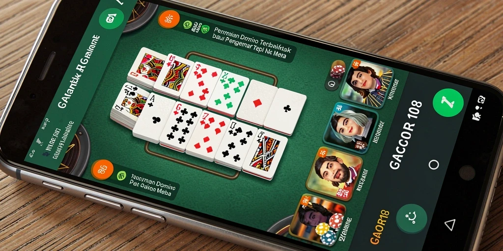 Tampilan gameplay GACOR108 saat pemain bersaing dalam permainan Domino.