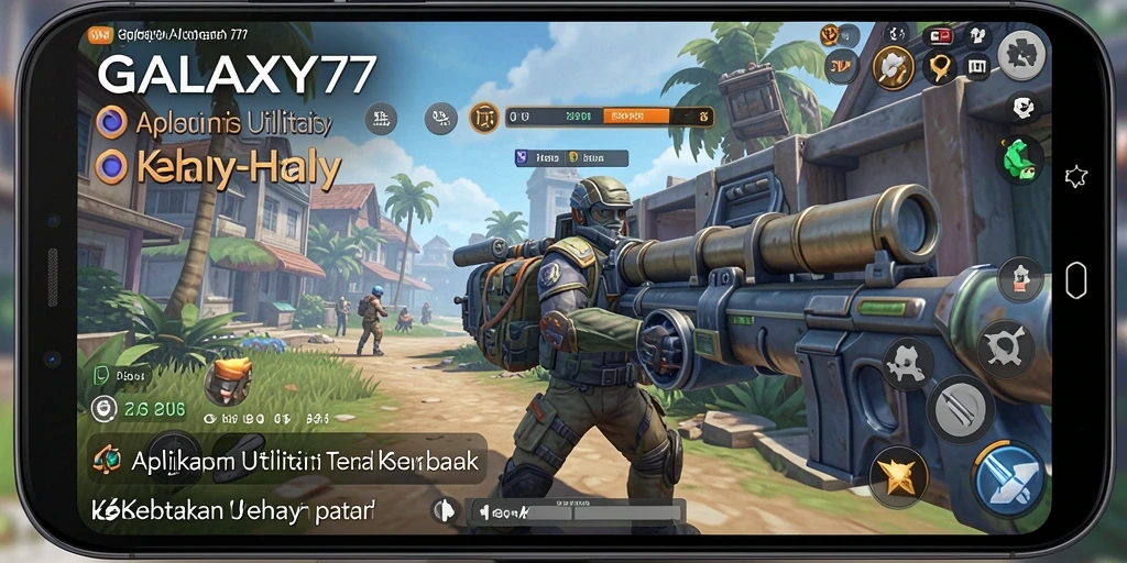 Tampilan antarmuka GALAXY77 yang modern dan mudah dinavigasi.