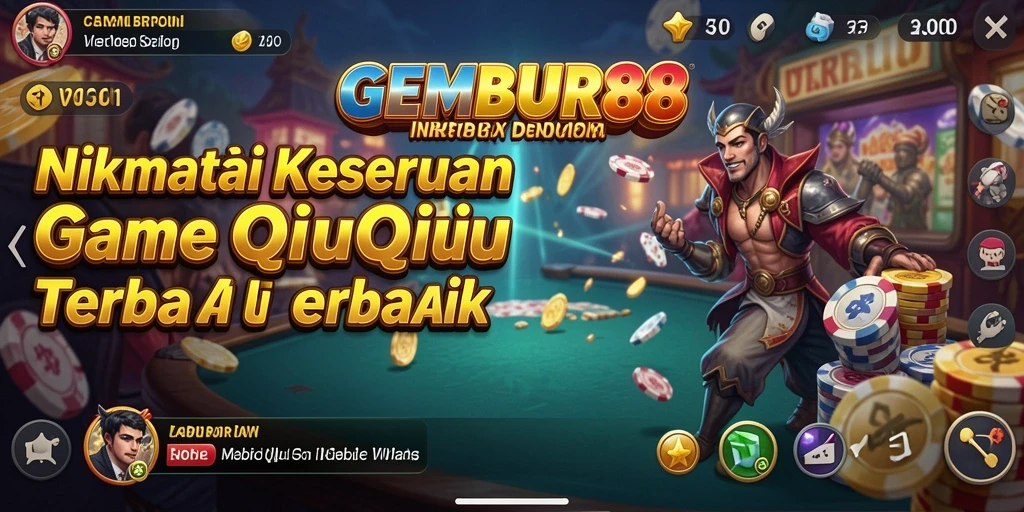 Tangkapan layar GEMBUR88 menunjukkan gameplay QiuQiu yang seru dan interaktif.