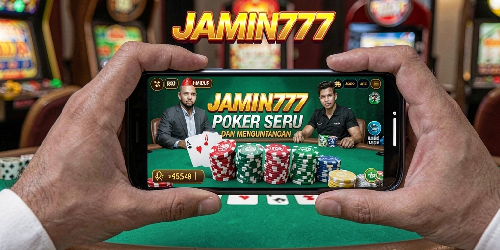 Tampilan menarik dari gameplay poker di JAMIN777.