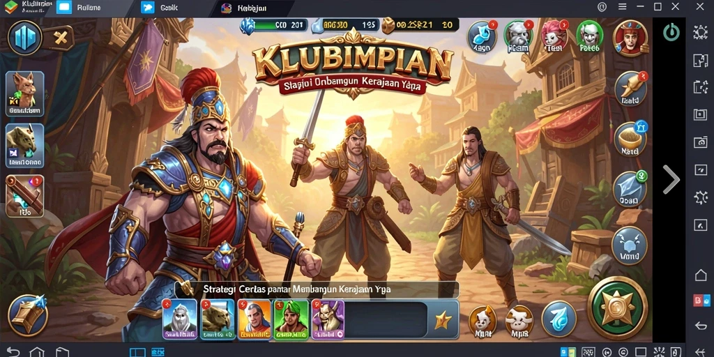 Tampilan gameplay KLUBIMPIAN yang penuh strategi dan taktik.