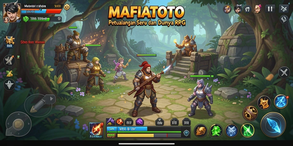 Tampilan gameplay RPG MAFIATOTO dengan petualangan seru.