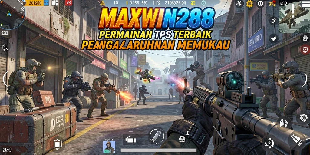 Tangkapan layar utama MAXWIN288 menampilkan aksi gameplay TPS yang mendebarkan.