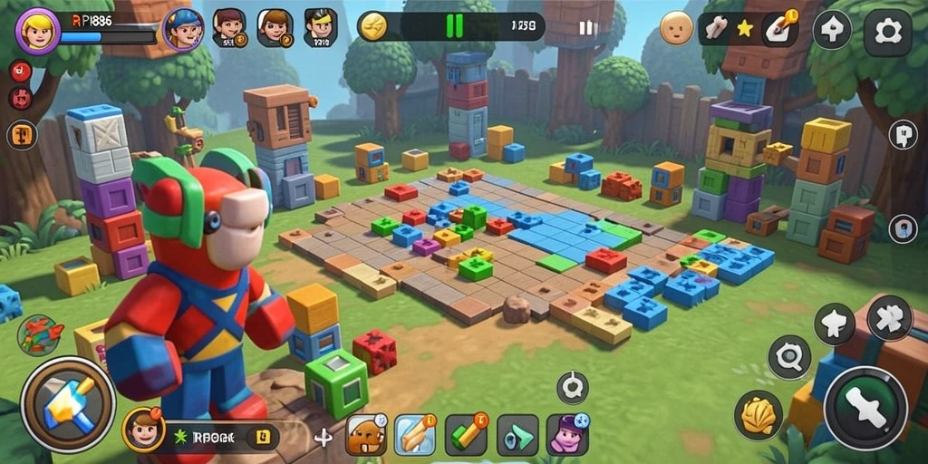 Tampilan gameplay RP886 dengan teka-teki yang menarik.