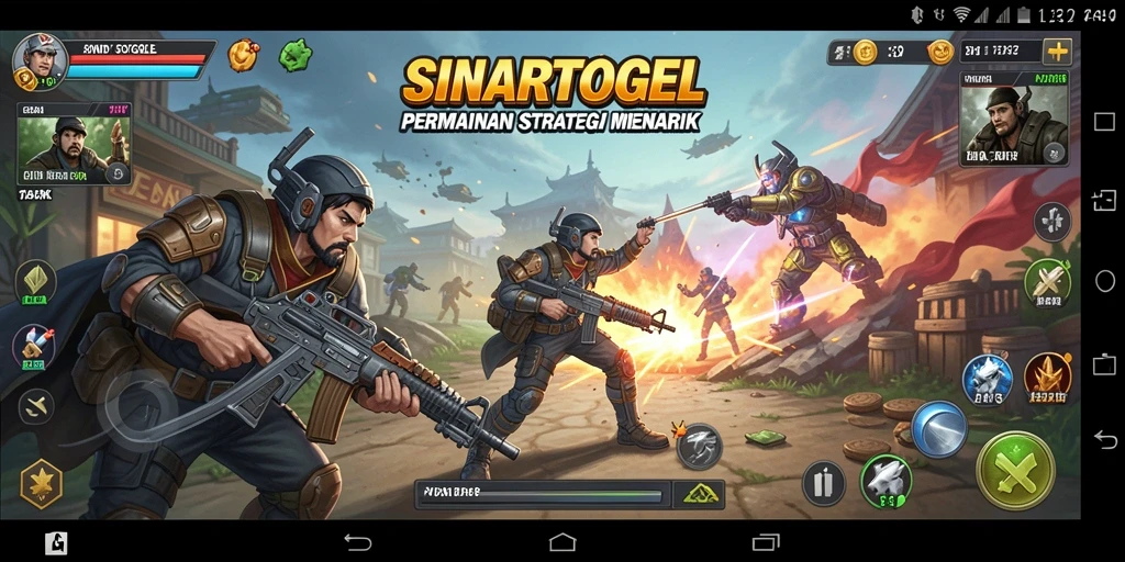 Screenshot menunjukkan aksi seru dalam permainan strategi SINARTOGEL.
